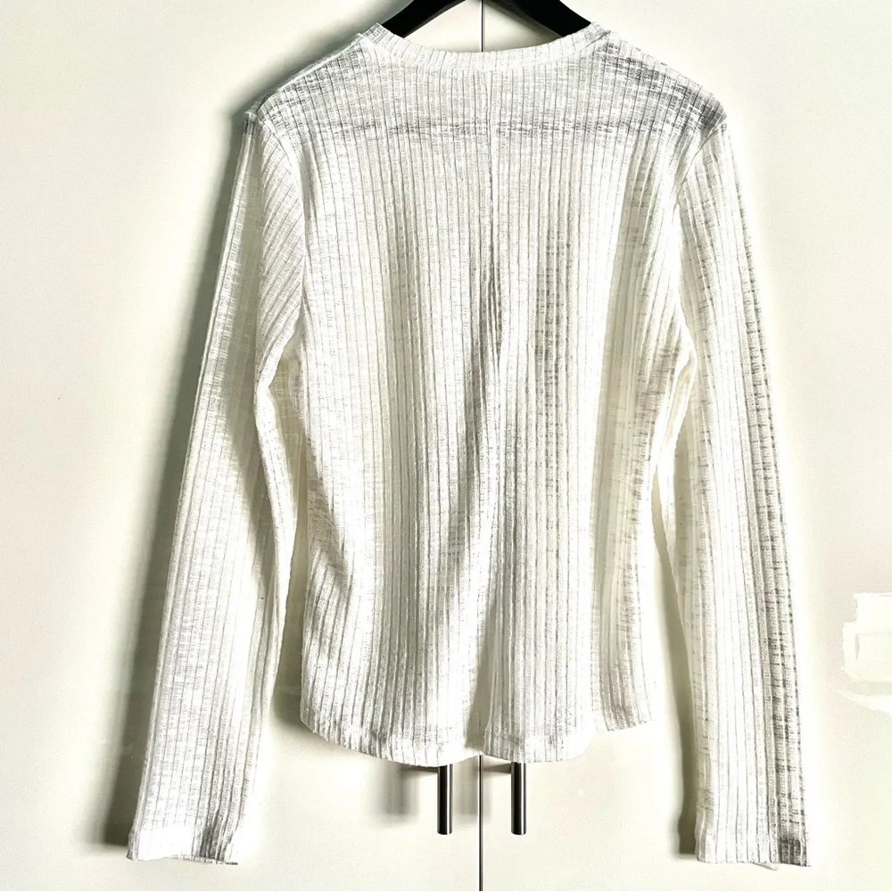 Free People Intimately Aura Layering Top in White Size L EUC